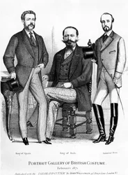 1871年にテーラーアンドカッターで出版された、イギリスとイギリスのコスチュームのポートレートギャラリー