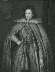 エドワードハーバートの肖像（1583-1648）、「ロッジの英国の肖像」、1823年