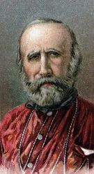 ジュゼッペ・ガリバルディ（1807-1882）の肖像 - シリーズ「男たちのリーダー」より - クロモリトグラフ - イギリス派、20世紀 - 。