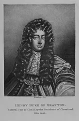 1815年にリチャードアーロムとチャールズターナーが描いた「イギリスの歴史に描かれた人物」からのグラフトンのヘンリーデュークの肖像