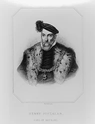 ヘンリーフィッツァランの肖像、「ロッジの英国の肖像」1822年、アランデル伯爵（c.1512-1580）