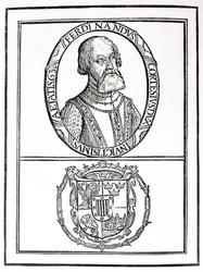 エルナドコルテス（1485-1547）と彼の腕の肖像画（「ナラティブアンドクリティカルヒストリーオブアメリカ」より）、ジャスティンウィンザー、1886年編集