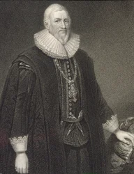 1823年の「ロッジの英国の肖像」からのヒュー・ミドルトン卿の肖像（1560-31）