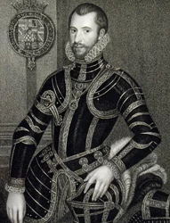 ウォルター・デブロー（1541-76）の肖像（「ロッジの英国肖像画」より
