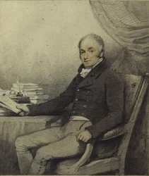 ノーサンプトンシャー、アインホー・パークの議員、ウィリアム・ラルフ・カートライト（1771-1847）の肖像（水彩、鉛筆、紙）