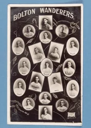ボルトンワンダラーズFC選手のポストカード、シーズン1911-12（bw litho）