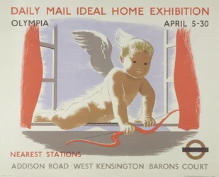 ロンドンのケンジントンオリンピアでのデイリーメールの理想的な家の展覧会のポスター、1938年（カラーリソ）