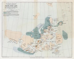 フランツヨーゼフランドとして知られる島のグループの予備スケッチマップ