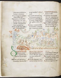 ハーレー詩篇より詩篇6（ハーレーMS 603 f.3v