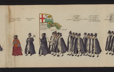 エリザベス1世の葬列（彩色済み彫刻