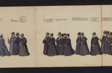 エリザベス1世の葬列（彩色済み彫刻