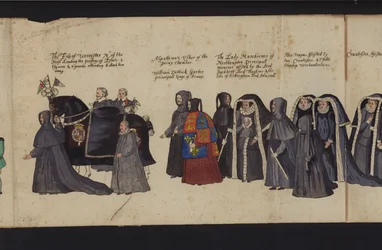 エリザベス1世の葬列（彩色済み彫刻