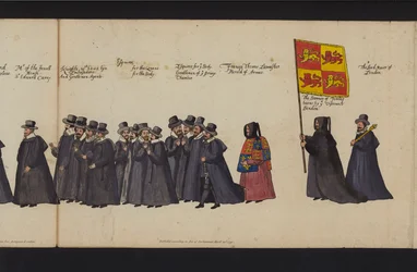 エリザベス1世の葬列（彩色済み彫刻