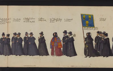 エリザベス1世の葬列（彩色済み彫刻