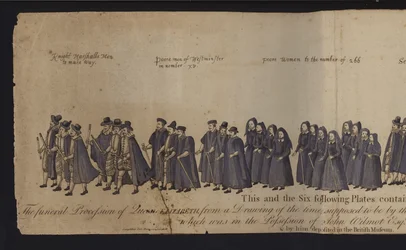 エリザベス1世の葬列（彩色済み彫刻