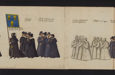 エリザベス1世の葬列（彩色済み彫刻