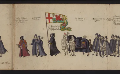 エリザベス1世の葬列（彩色済み彫刻