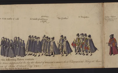 エリザベス1世の葬列（彩色済み彫刻