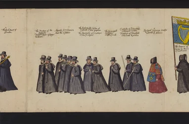 エリザベス1世の葬列（彩色済み彫刻