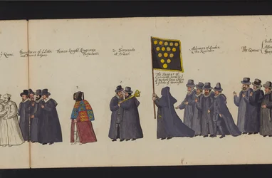 エリザベス1世の葬列（彩色済み彫刻