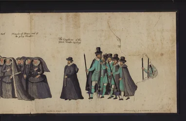 エリザベス1世の葬列（彩色済み彫刻
