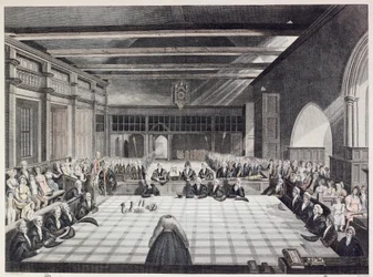 ロンドンの保安官を紹介する儀式を表したもの（彩色済み彫刻