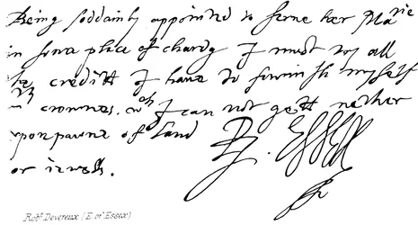 Robt Devereux（E of Essex）