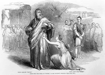1847年にロンドンの女王陛下劇場でオペラノルマからのシーン