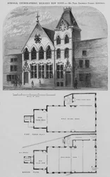 学校、教会通り、マイルエンド・ニュータウン(彫刻)
