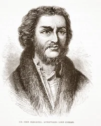 ジョン・オールドキャッスル卿、その後コブハム卿、ジェームズ・エイトケン・ワイリー（1808-1890）による「プロテスタンティズムの歴史」からの挿絵。 1878