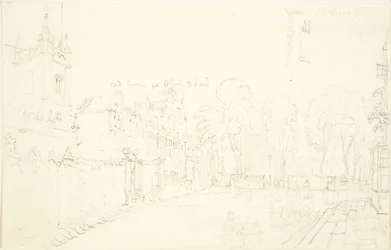 College Green」のスケッチ（紙に鉛筆