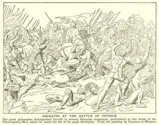 ポティディアの戦いでのソクラテス