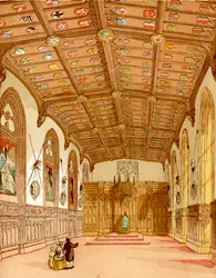 ウィンザー、セント・ジョージ・ホール（カラーエングレーヴィング）