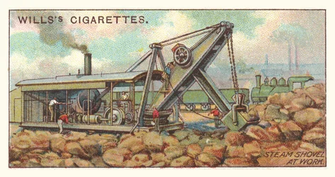 作業中の蒸気ショベル（クロモリソ）