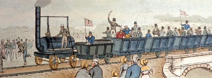 ストックトン・ダーリントン鉄道。 1830年頃（彫刻）