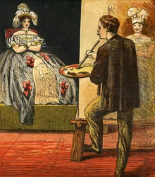 1867年に彼のスタジオで肖像画を描いた芸術家