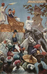 1824年の離脱後にイギリス軍がシンガポールに入る