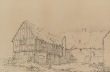 メイドストーン近くのイースト・ファーリーにあるコート・ロッジ、1874年頃（鉛筆）