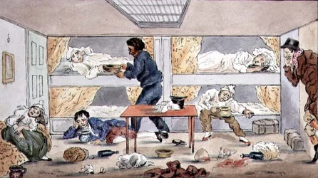 船酔いの影響」1825年頃（紙に水彩とペン、インク