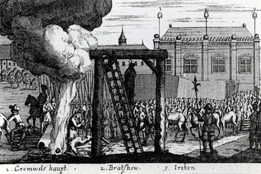 Oliver Cromwell、John BradshawおよびHenry Iretonの処刑、1661年