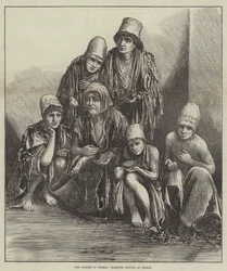 ペルシャの大飢饉、シラーズの飢えた人々（エングレーヴィング