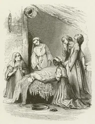 バージニアの体を洗うマラバルの女性たち（彫刻