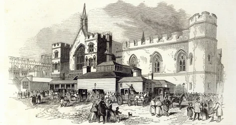 1845年2月22日の「The Illustrated London News」からの、下院の新しい委員会室（彫刻）