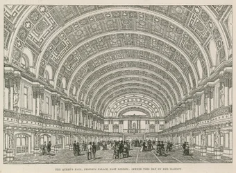 クイーンズホール、ピープルズパレス、イーストロンドンは、女王陛下によってこの日オープンしました