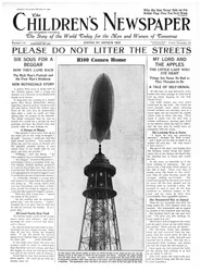 R100飛行船が帰ってくる、「子供たちの新聞」のフロントページ、1930年2月（新聞）