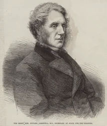 The Right Honourable Edward Cardwell, MP, Secretary of State for the Colonies (e.g. the engraving)