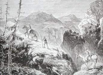 コロンビア・ホンダへの道（1880年頃に出版されたトマス・ミルナー牧師の「The Gallery of Geography」より）（エングレーヴィング