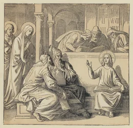 神殿の中の救世主（エングレービング