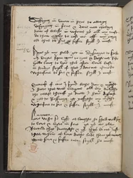 デヴォンシャー・スクリプト」（Add MS 17492, f.6v）より シェルトゥンのアクロスティック（紙にペンとインク