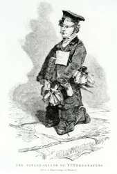 Nutmeg-gratersのストリートセラー、1840年頃